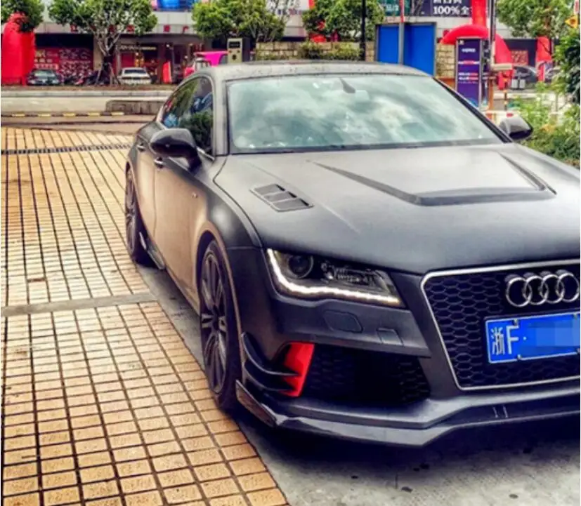 RS7 настоящий задний бампер из углеродного волокна, спойлер для Audi A7 S7 RS7 2012 2013