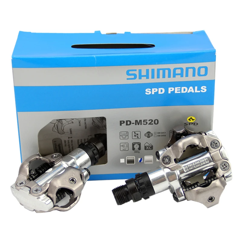 SHIMANO PD-M520 MTB горный велосипед без клипса педали с SPD бутсы