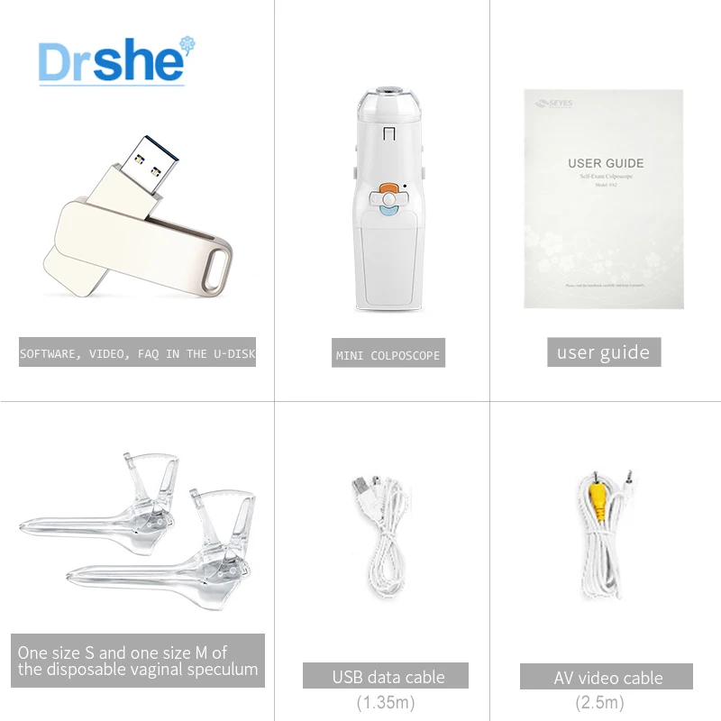  Portable Digital Video Electronic Mini Colposcope FA2 with 3000000 Pixels Camera Endoscope Gynecolo