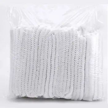 Billige 100 Teile/los Einweg Motorhaube Satin Dusche Caps One-Off Elastic Haar Kappe Hut Hotel Hüte Bad Gadget Reinigung Haar Salon Werkzeug