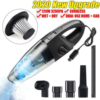 

120W Cordless Portable Handheld Vacuum Cleaner Wireless Dust Catcher 12V Rechargeable Wet Dry For Car Home Pet Hair