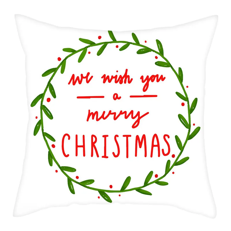 Fuwatacchi Merry Christmas Cushion Covers Xmas Birds Tree Pillow Covers for Home Sofa Deacorative New Year Cushion Cover 45* 45