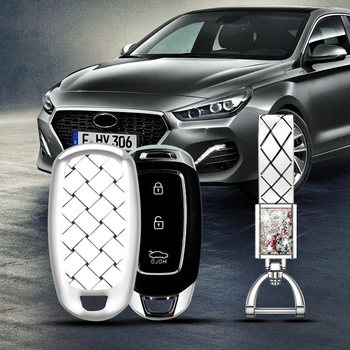 

Super Great Cool Car key case for Hyundai La festa i30 Ix35 Solaris Azera Encino Palisade 2017 2018 Styling Shell Accessories