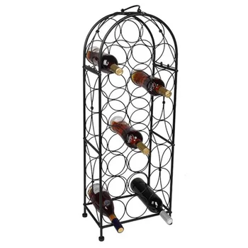 

23 Bottle Metal Wine Rack Bordeaux Chateau Holder Display Rack Wine Support Cabinet for Kitchen Dining Room or Wine Cellar