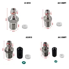 PCP Paintball Pneumatic Quick Coupler 8MM M10x1 Male Plug Adapter Fittings 1/8NPT Air Refilling Stainless Steel 1Set
