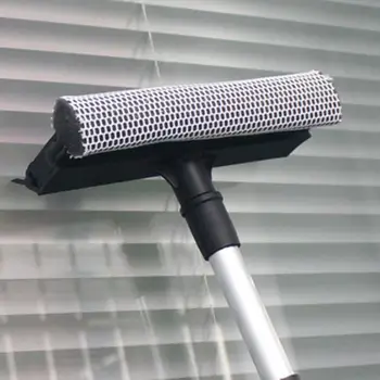 

Double-Sided Multi-Function Glass Wiper Stainless Steel Rubber Window Cleaner Wiper Cleaning Brush Window Cleaner