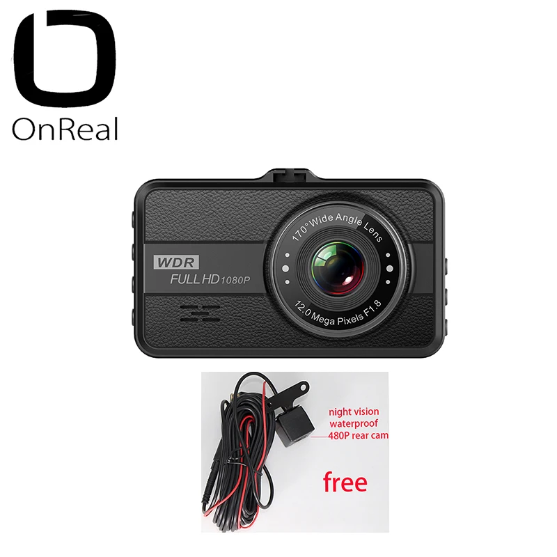 1080P видеорегистратор OnReal Q10 3 0 дюймов IPS экран 30 кадров в секунду 200 мАч