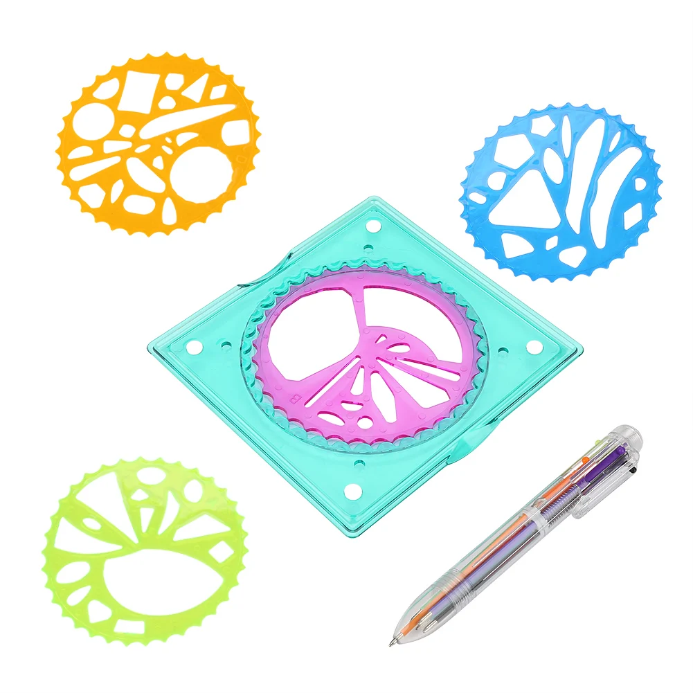 7 шт. Spirograph игрушки для рисования набор блокировочные зубчатые колеса для рисования аксессуары для рисования креативная развивающая игрушка Spirograph s
