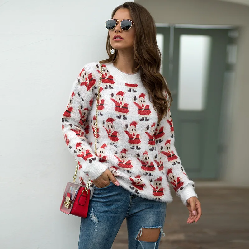 

Kint Sweater Women Christmas Sweaters Woman Winter 2019 Autumn Women Stripped Sweater Merry Christmas Sweater Ladies Jumpers