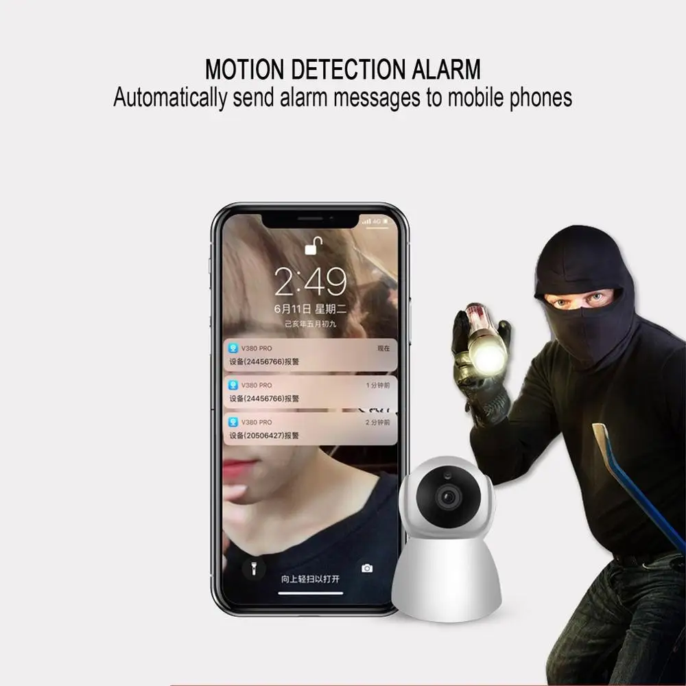  IP di WiFi Della Macchina Fotografica per La Cura Del Bambino Portatile HD Intelligente Senza Fili 