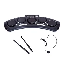 Набор электронных ударных головок, набор барабанов для микрофона, музыкальные инструменты, детский игровой набор, обучающая игра, подарок на Рождество, день рождения