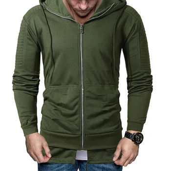 

2019 Autumn Long Sleeve Hooded Coat Men Red Hip Hop Jacket Zipped Thin Coat Male Solid Color Basic Jackets Slim Grey Outwear