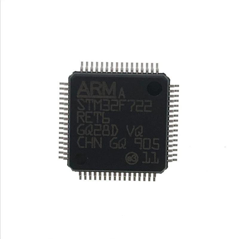 Микроконтроллер STM32F722RET6 QFP-64 STM32F722 QFP64 32F722 новый и оригинальный чип (2 шт.-5 шт.) |