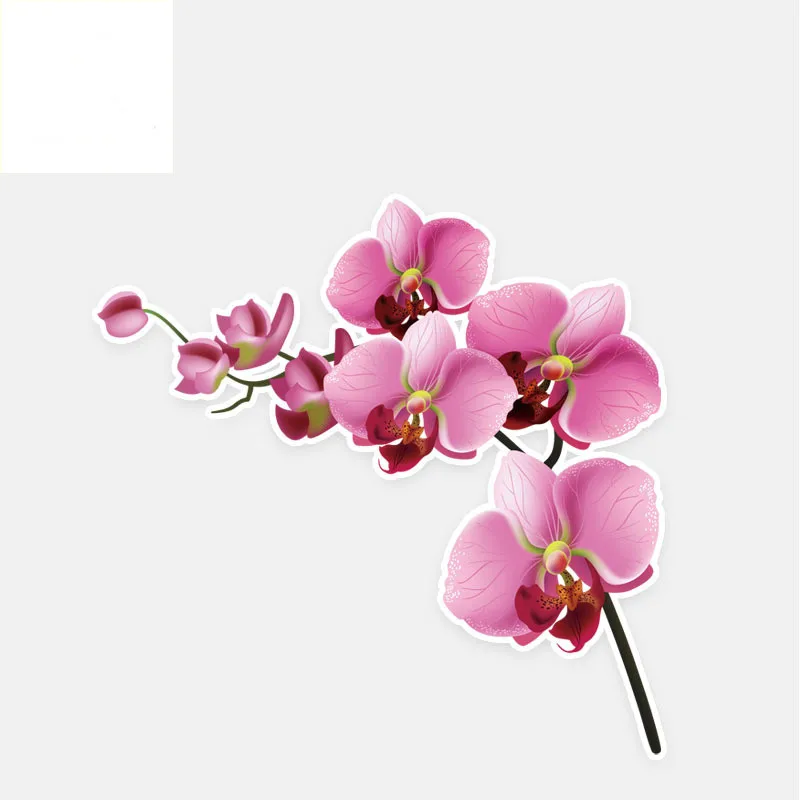 Реалистичные Красивые автомобильные наклейки Орхидея водонепроницаемые для