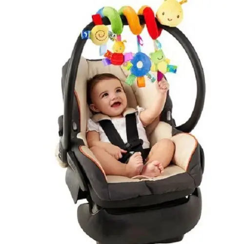 Lioraitiin New Fashion Crib Stroller Baby Cot Buggy Pram Car Seat Revolving Hanging Rattles Dangle Toy 4