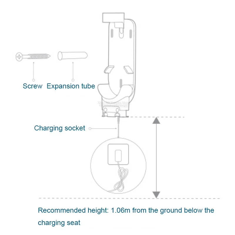 MI настенное крепление для MIJIA ручной беспроводной пылесос Зарядное устройство Док-станция и держатель для хранения 2 в 1