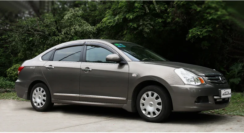 От 2012 до для nissan sylphy, отделка корпуса из нержавеющей стали, боковая прокладка для двери, декоративные аксессуары против царапин