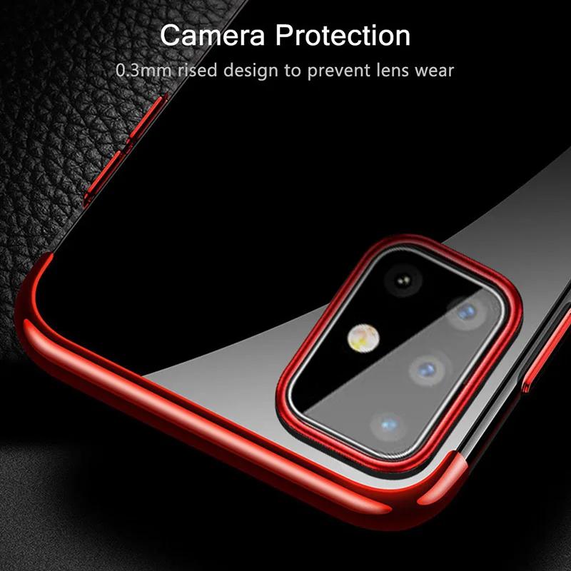 Чехол для телефона Samsung A51 A71 противоударный Роскошный прозрачный чехол из ТПУ Galaxy