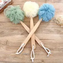 Длинная ручка для душа мяч цветок корпус ванны с поддержкой очистки массажа скруббер