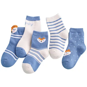 

5 Pair Cotton Baby Kids Socks Boy Girl Cute Cartoon Warm Stripe Fashion Sport Socks Autumn Winter Children Socks 1-12 Years Old