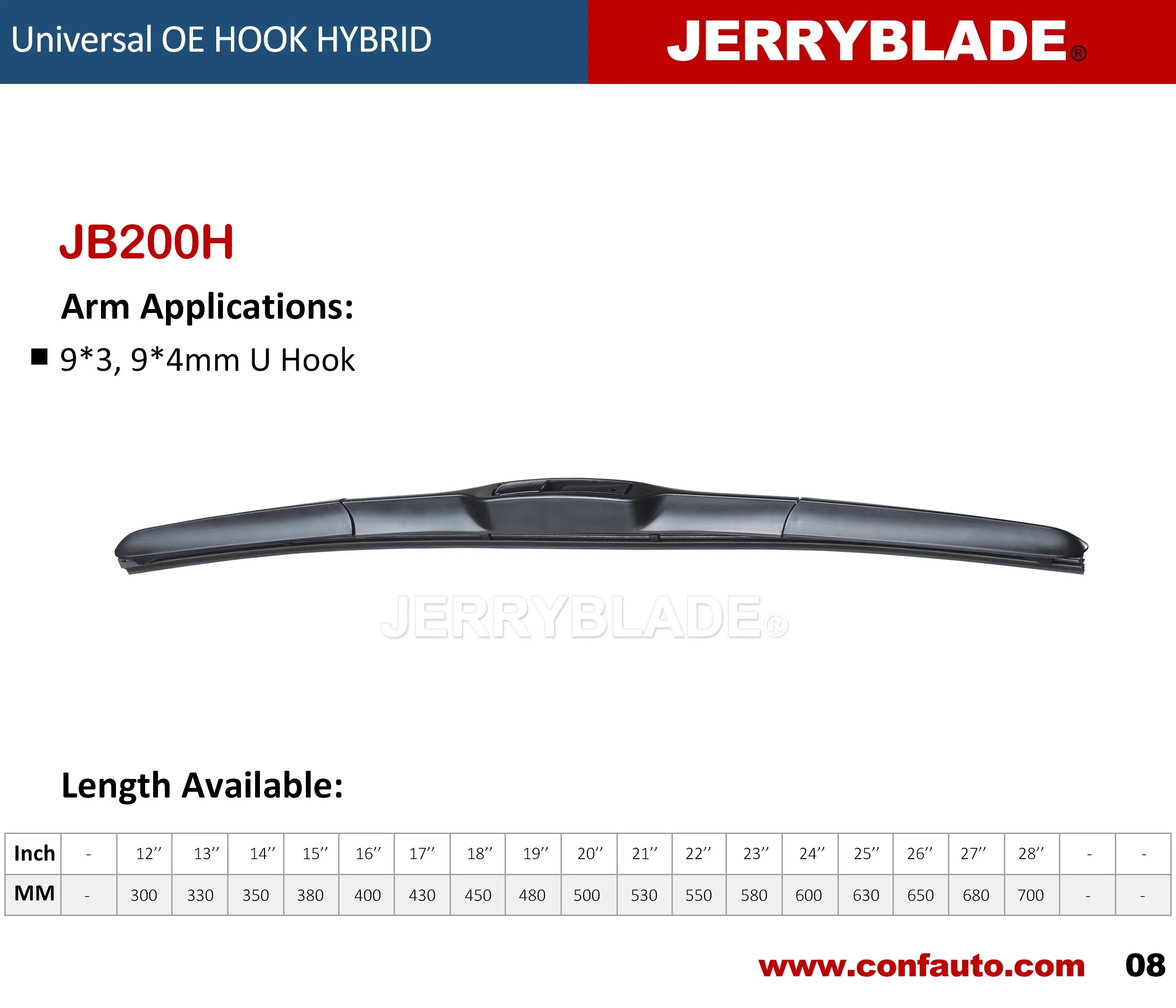 JERRYBLADE универсальное гибридное лезвие 12 '✔&quot 16 &quot17&quot 18 &quot19&quot 20 &quot21&quot 22