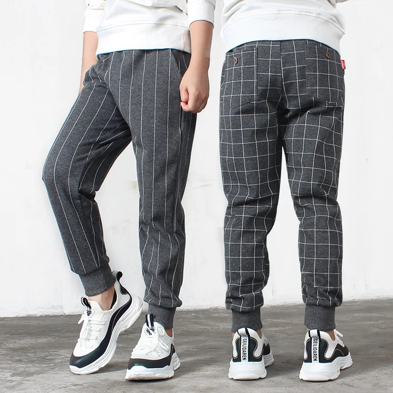 Kids Boy Pant Children's Trousers Boys' Casual Girls' Pure Cotton Vertical Knitted Children's Trousers In Autumn Winter 5-8 12