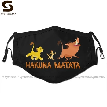 

Hakuna Matata Mouth Face Mask Hakuna Matata Facial Mask Kawai Funny with 2 Filters for Adult