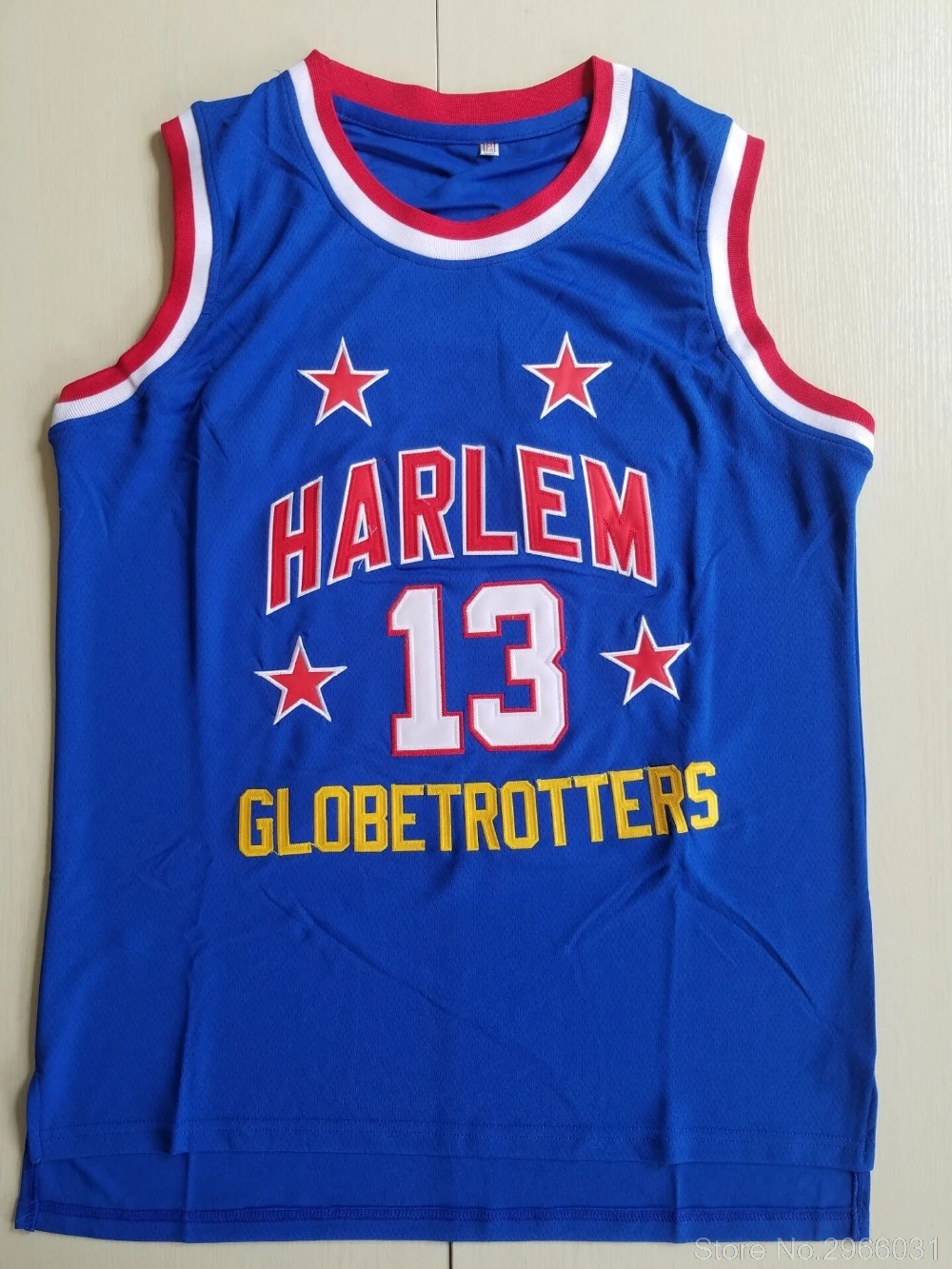Harlem Globetrotters мужской#13 Wilt Chamberlain Throwback Jersey-синий стилизованный Размер S-XXL