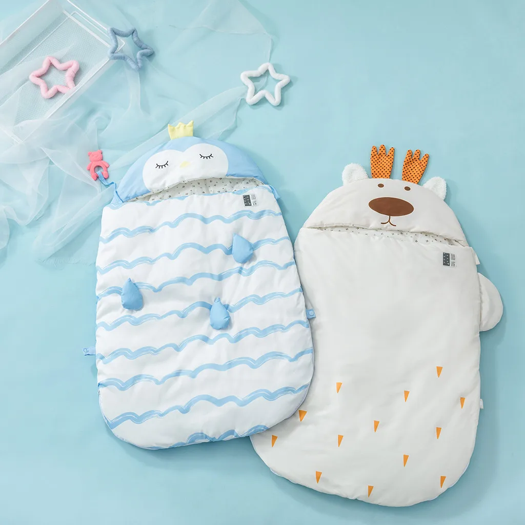 Теплый зимний спальный мешок с рисунком для новорожденных девочек и мальчиков; одеяло; конверт для новорожденных
