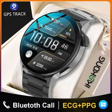 Nowy 390*390 ekran HD NFC inteligentny zegarek mężczyźni połączenie Bluetooth Sport GPS utwór zegarek niestandardowy Dial tętno ekg PPG Smartwatch dla mężczyzn tanie i dobre opinie DELSUPPE CN (pochodzenie) Android Dla systemu iOS Na nadgarstek Zgodna ze wszystkimi 128 MB Krokomierz Rejestrator aktywności fizycznej