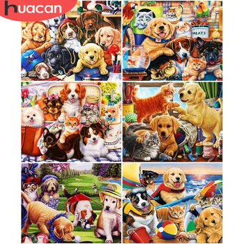 

HUACAN DIY Pictures By Number Kits Home Decor Painting By Numbers Dog Animal Drawing On Canvas HandPainted Art Gift