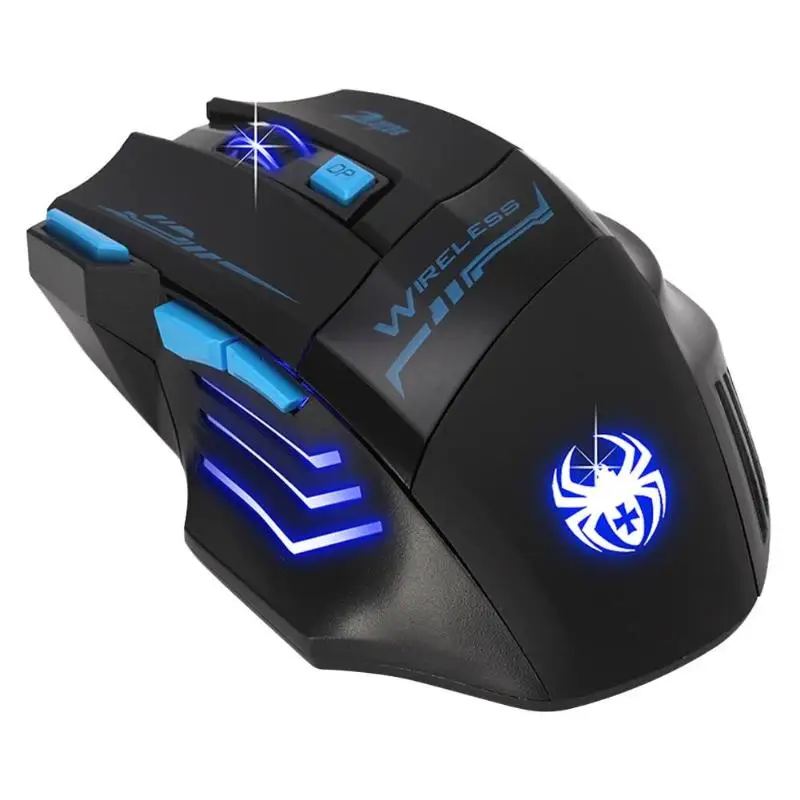 ZELOTES F-14 2,4 ГГц Беспроводная USB 2400 dpi Регулируемая эргономичная оптическая мышь