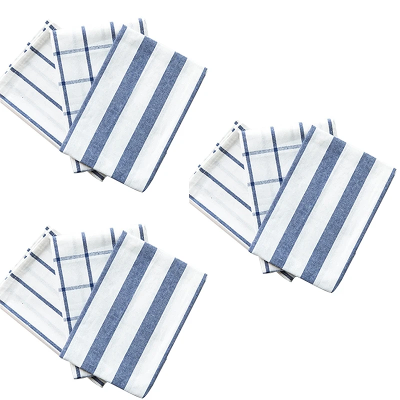  LIXF 9 Pcs Cotton Table Napkins Cloth Tea Towel Absorbent Dish Cloth Scouring Pad Kitchen Towels Cl