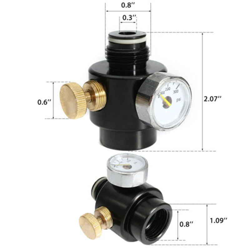 

Outdoor Air Pressure Regulator Paintball Air Systems Remotes Copper alloy Black