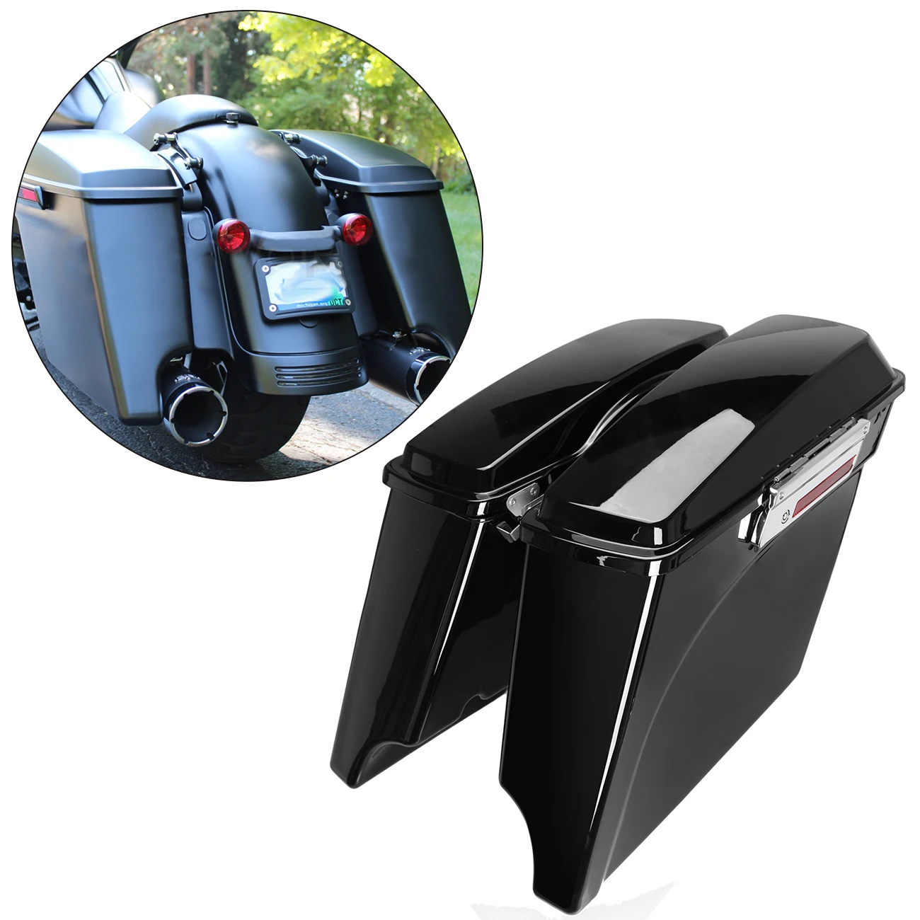 Samger 4 "растягивающаяся удлиненная седельная сумка для Harley Street Glide Road King 1993-13 FLT FLHT