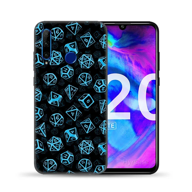 Rainbow Dice Set Phone Case For Huawei Honor 30 10i 20i 30i 9X 8X Honor20 10X Mate 10 20 Lite Pro Black Silicone Cover huawei waterproof phone case Cases For Huawei