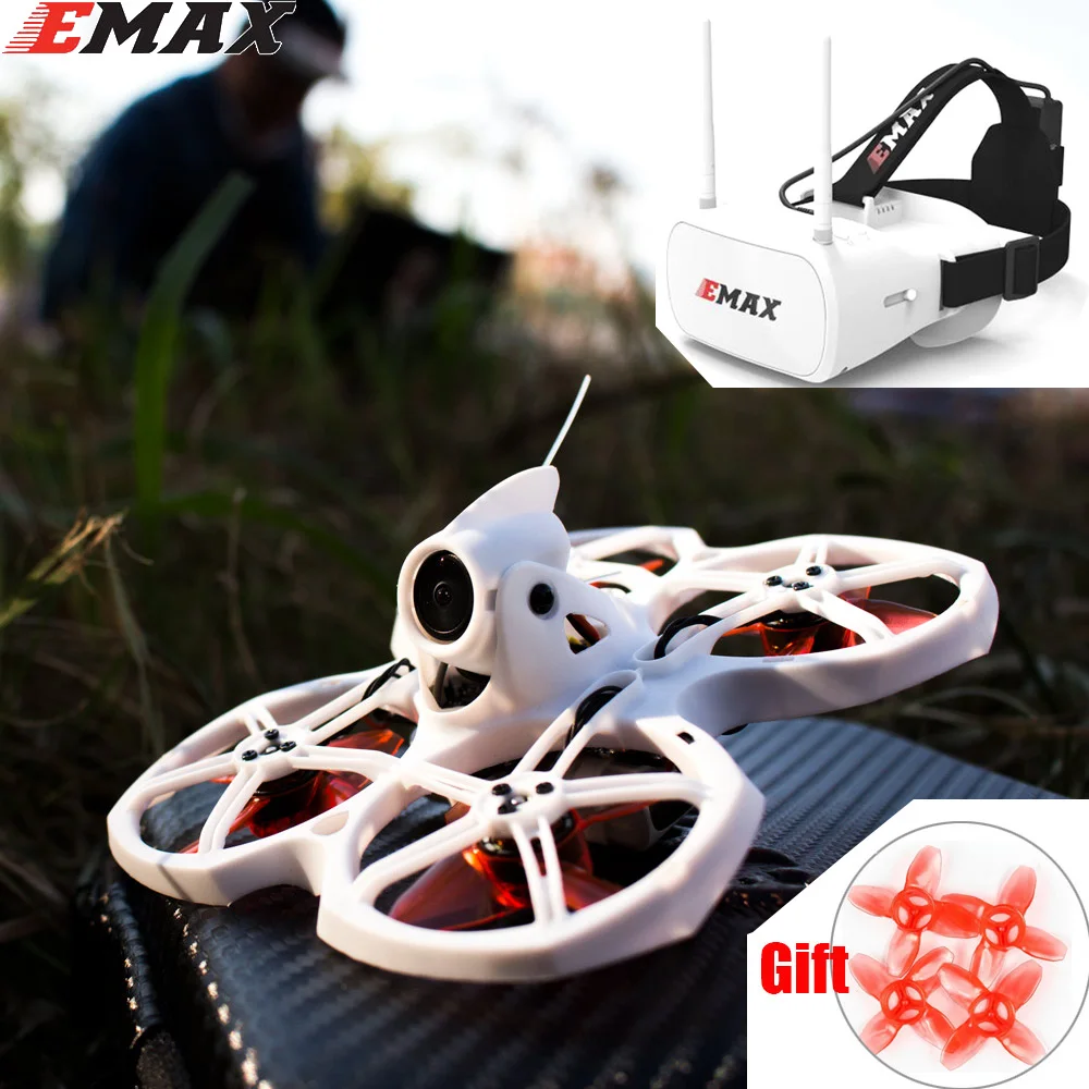 Emax Tinyhawk II Indoor FPV Racing Drone with F4 16000KV Nano2 camera and LED Support 1/2S Battery 5.8G FPV Glasses RC Plane 1