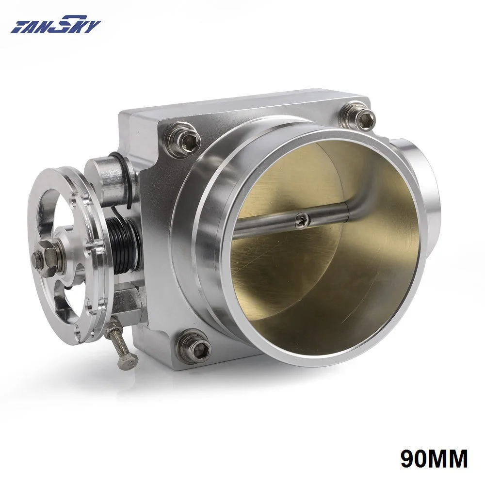 90MM CNC Aluminum High Flow Air Intake Manifold Engine Throttle Body TK TB90engine throttle