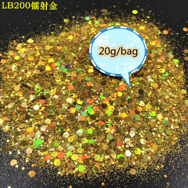 Laser Hexagon Holographic Chunky Glitter Nail Tips Glitter Powder Mermaid  Flakes Sparkly Glitter Resin Crystal mud