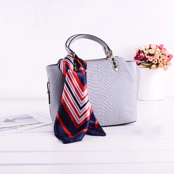 

Scarf Women Neckerchief Simulation Silk Small Square Scarf Professional Hotel Flight Attendant Colorful Elegant Print