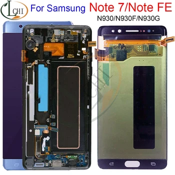 

For Samsung Galaxy Note Fan Edition FE SM-N935FDS N935F LCD display touch screen digitizer with Frame For Samsung Note 7 LCD