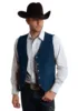 Men's Cow Leather Western Denim Suit Vest Steampunk Style Waistcoat Single Breasted Chaleco Hombre 5