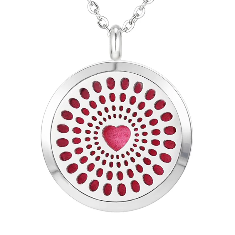 039 Essential Oil Diffuser Locket Pendant Necklace