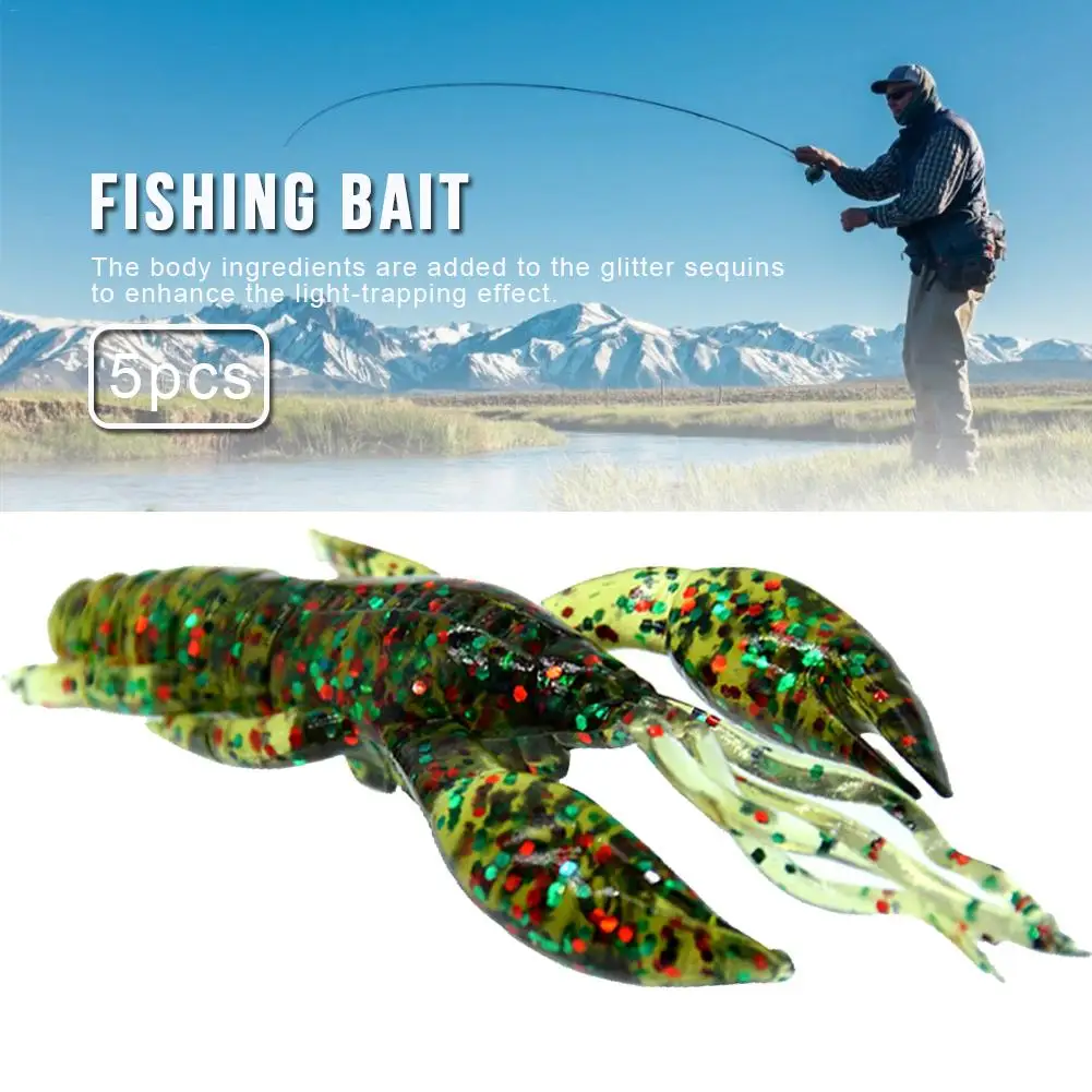 

5pcs/pack 7cm 10.6g Jig Trailer Claw Lobster Crawfish Crayfish Bait Creature Claws bait Soft Lure Bass Fishing Lures pesca