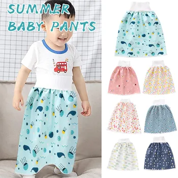 

Comfy Childrens Diaper Skirt Shorts 2 in 1 Waterproof and Absorbent Shorts Pants diaper skirt diaper cartoon print cute diaper
