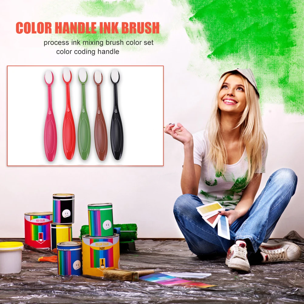5pcs Blending Brushes for DIY Scrapbooking Background Stencil Craft Card Making Ink Brush
