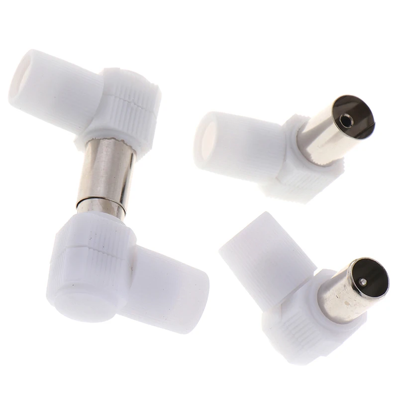 2pairs 90 Degrees TV Plug Jack For Antennas Male And Female TV RF Coaxial Male Plugs Adapter Right Angle Antennas Connectors afbeelding
