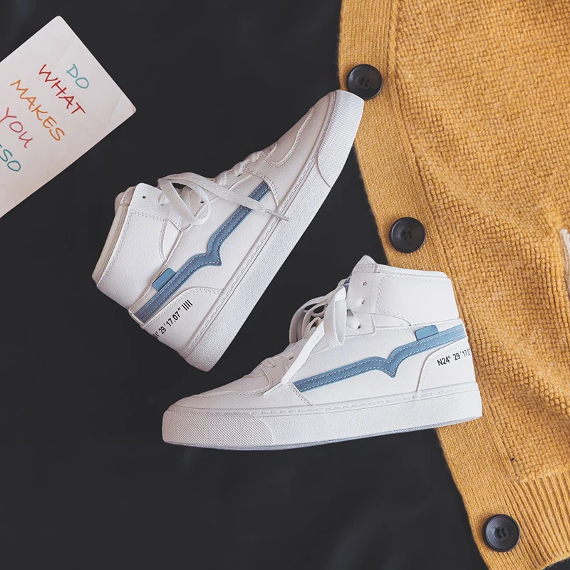Zapatos De Mujer; женские ботинки; Белые зимние кроссовки из водонепроницаемой кожи с высоким берцем; Botas zapatillas mujer; меховая подкладка; короткий плюш