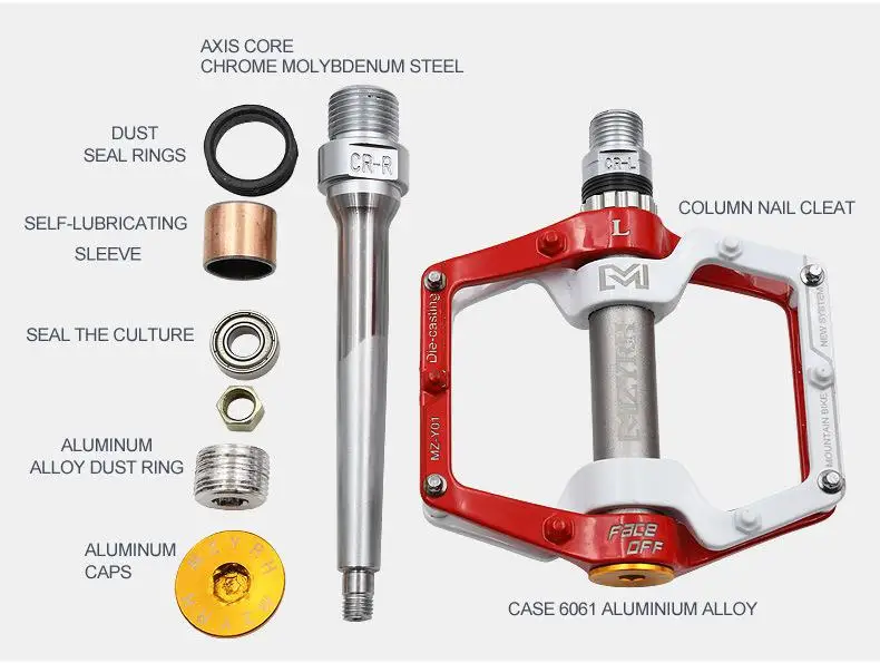 Bicycle pedals Ultralight aluminum alloy bearing ankle CNC machining Mountain bike Palin pedal
