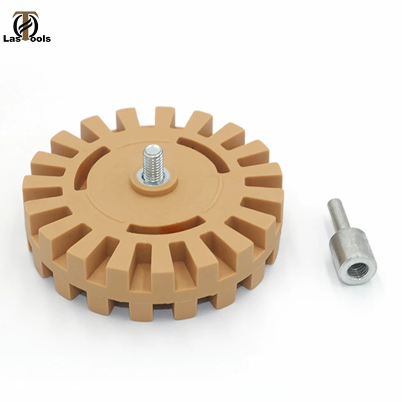 4 inch 100MM Universal Rubber Eraser Wheel For Remove Car Glue Adhesive Sticker Auto Repair Paint Tool Pneumatic Degumming Disc